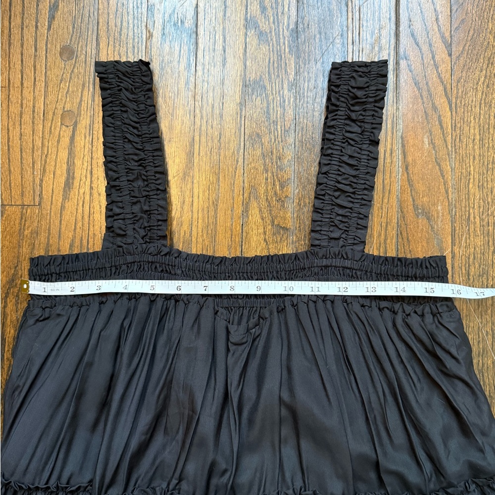 Peony, Gathered Mini Dress, Noir, Small, NWT - Picture 6 of 8